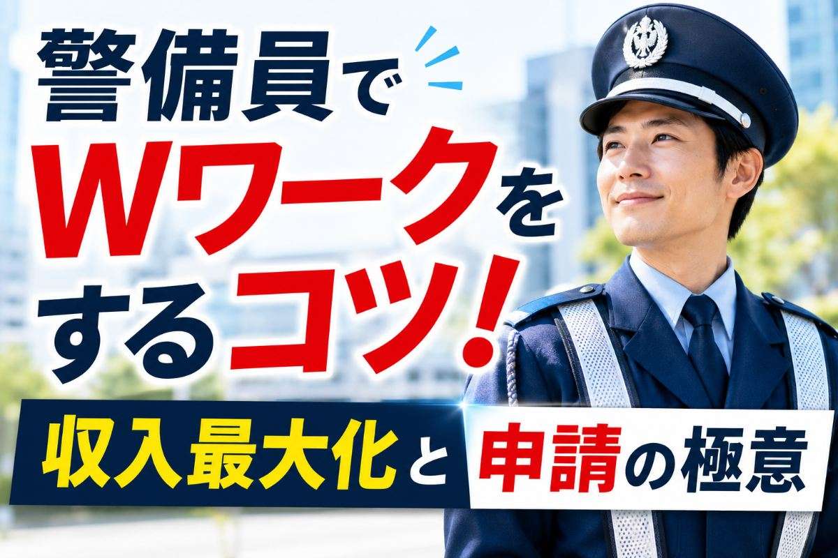 警備員でWワークをするコツ！収入最大化と申請の極意