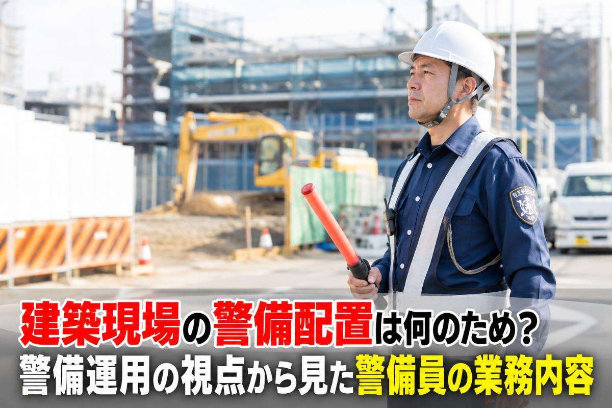 建築現場の警備配置は何のため？警備運用の視点から見た警備員の業務内容