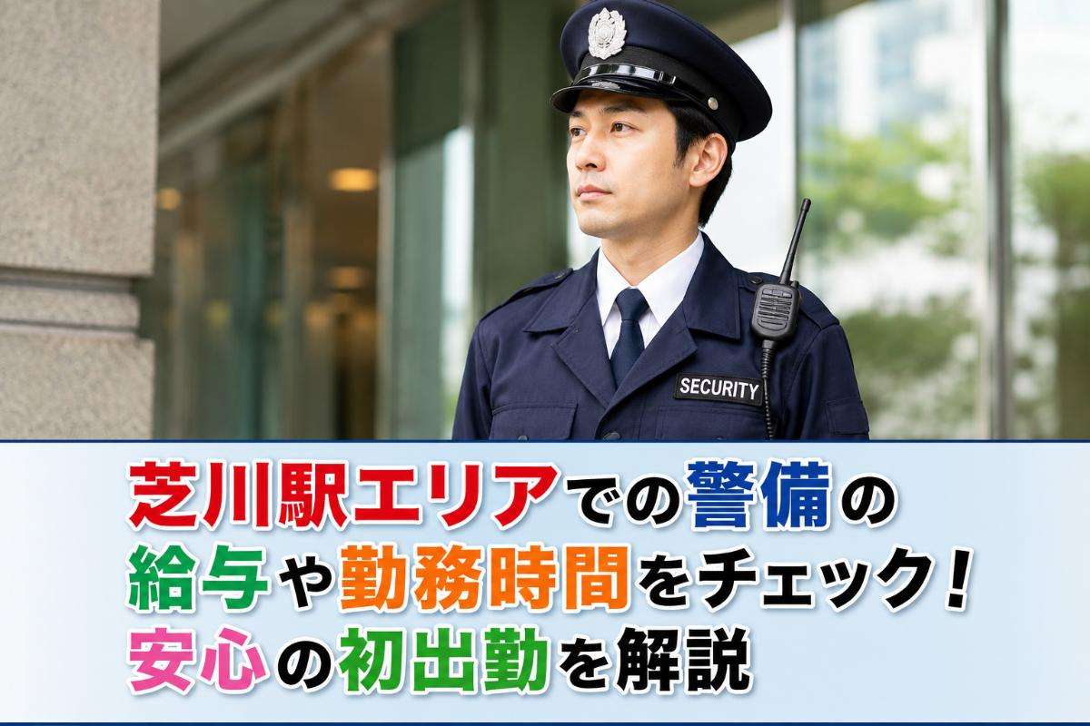 芝川駅エリアでの警備の給与や勤務時間をチェック！安心の初出勤を解説