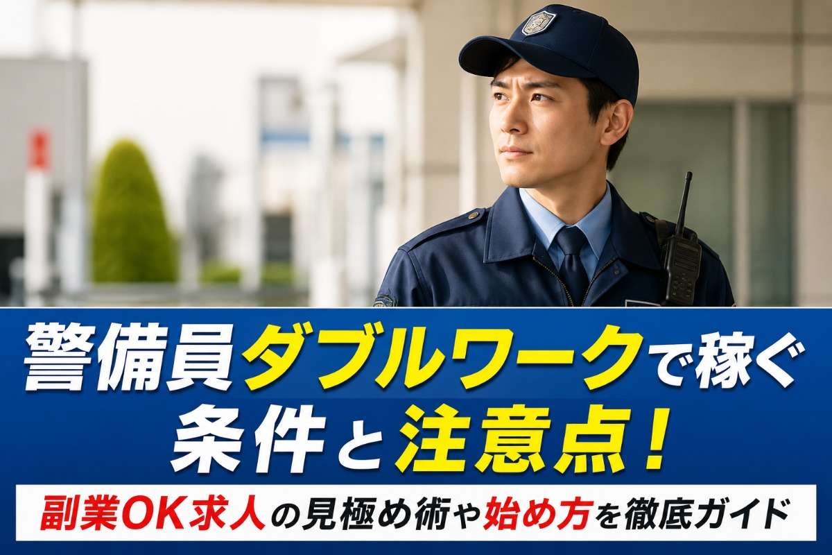警備員ダブルワークで稼ぐ条件と注意点！副業OK求人の見極め術や始め方を徹底ガイド
